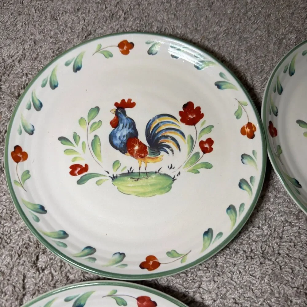 International Tableworks Provence Rooster Dinner Plates 11